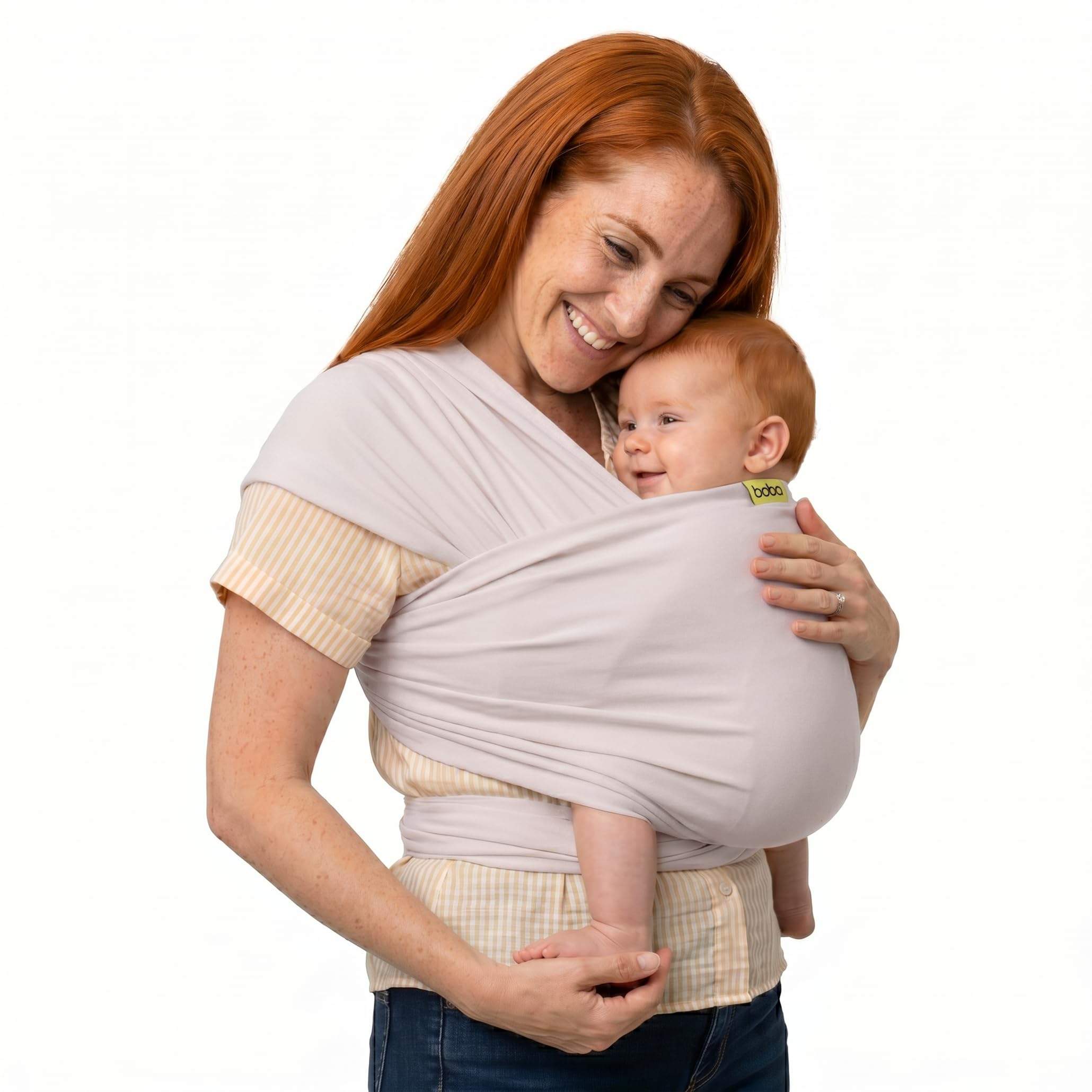 Boba Baby Wrap Carrier – Original Baby Sling Carrier for Newborns (7–35 lbs), Soft, Secure, Hands-Free & Ergonomic, Ideal for Comfortable Bonding, New Parents (Black) — view 8