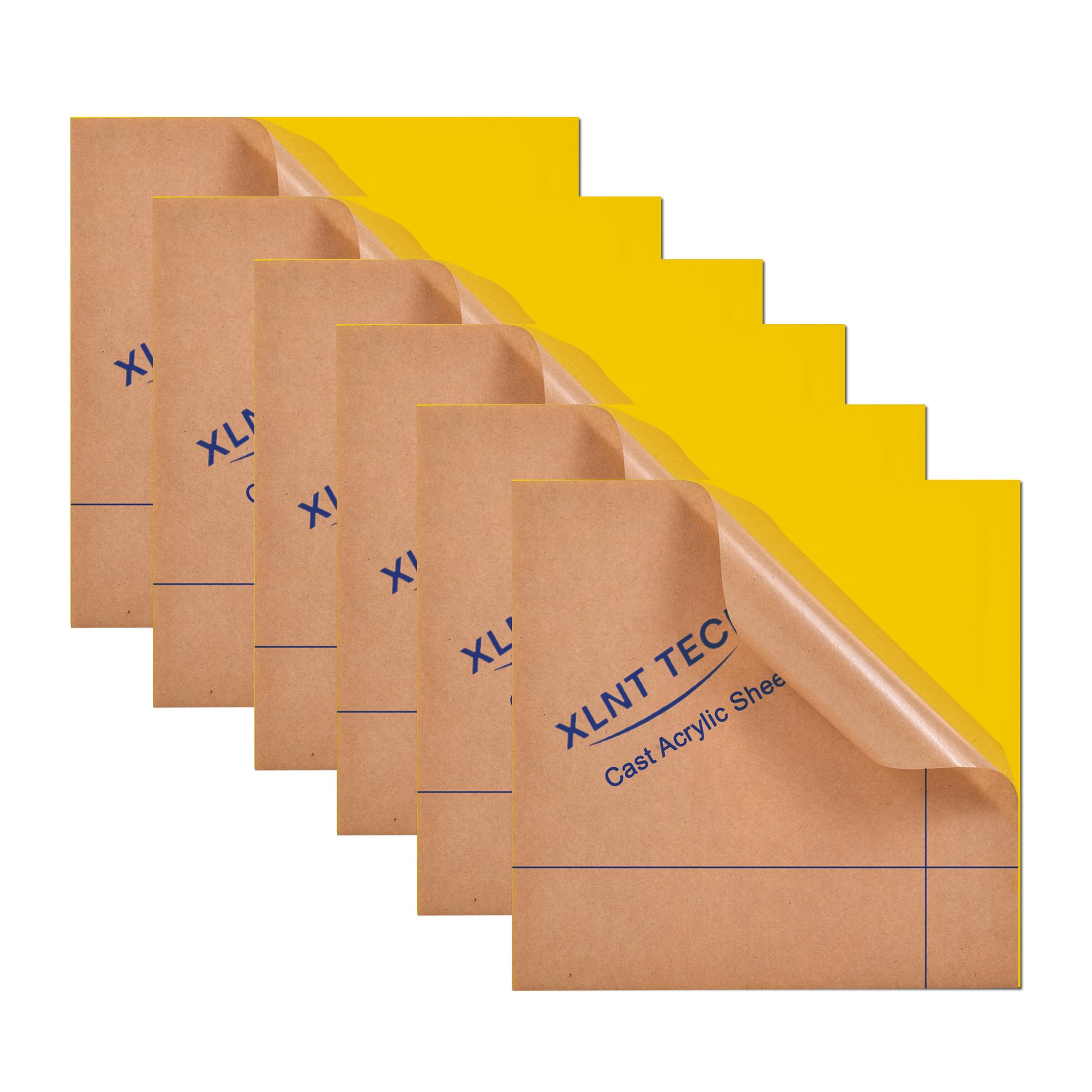 Yellow Acrylic Sheets - 6 Pack, DIY Projects -1