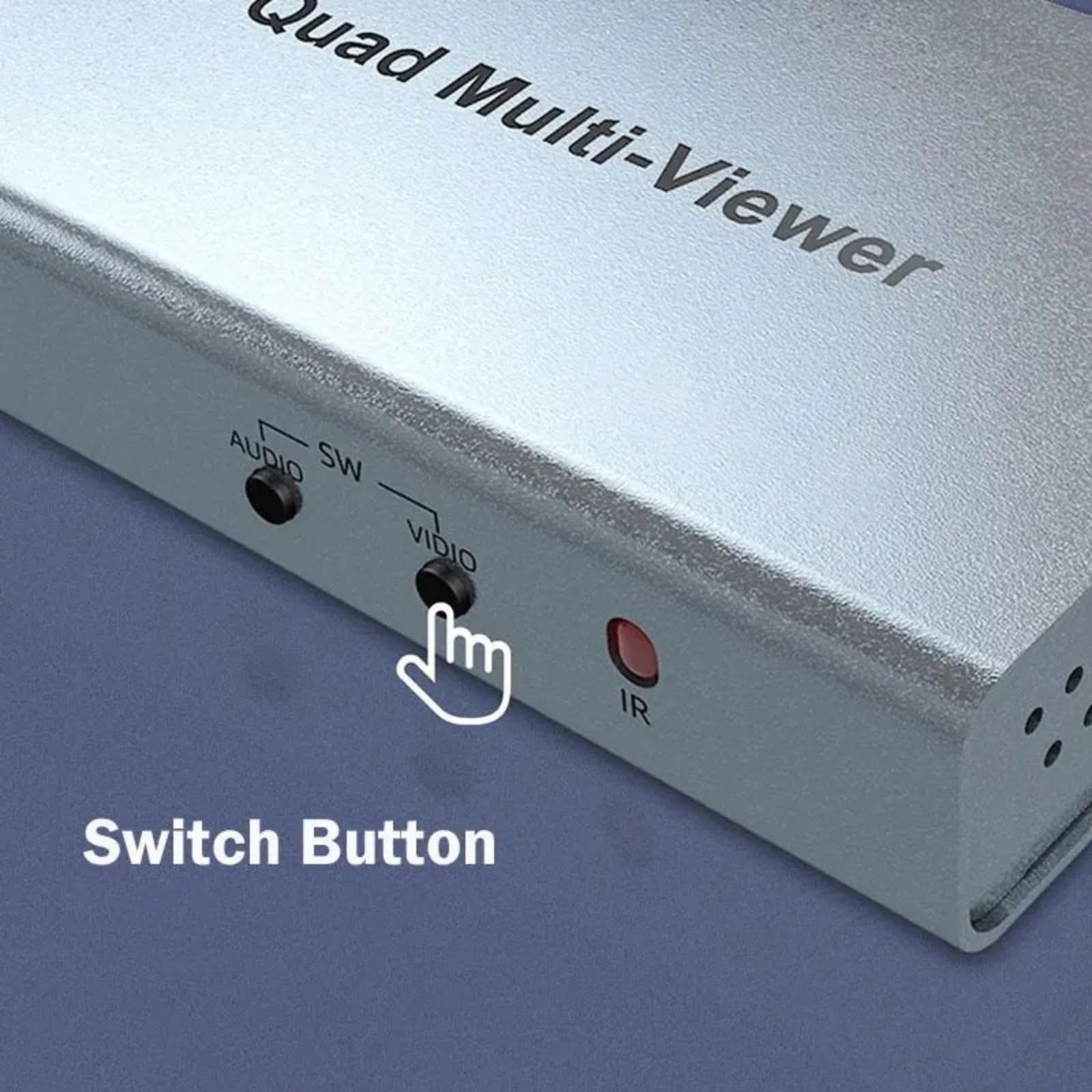 Splitter di segmentazione dello schermo con ingresso a 4 canali, compatibile 4x1, Quad Multi-viewer, passaggio senza interruzioni da PC a TV
