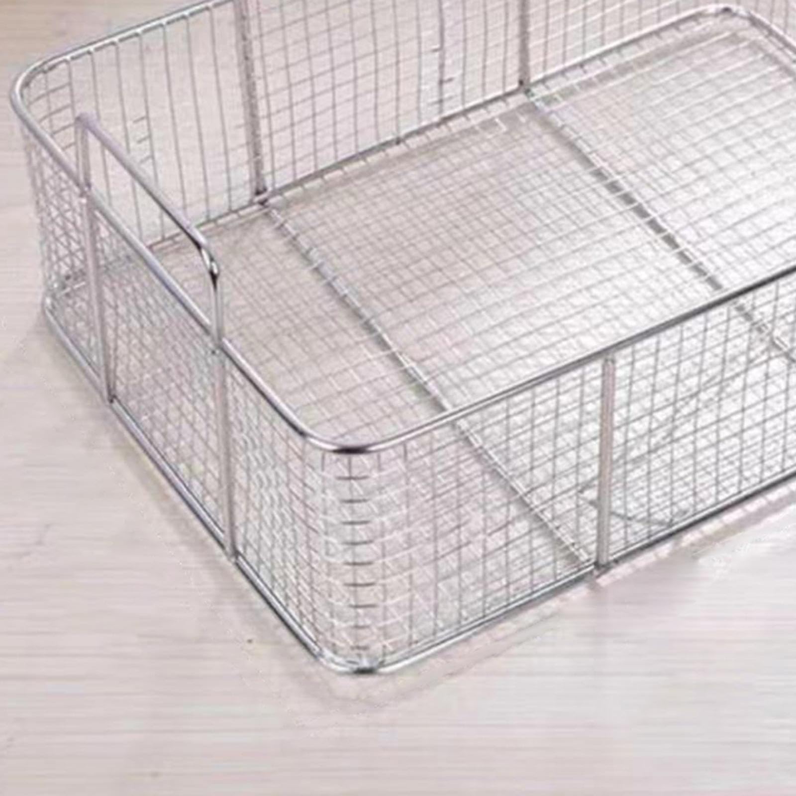 Cesta Coladora de Acero Inoxidable para Freír, Utensilio de Cocina con para Aceite Y Agua Caliente, Apta para Uso Comercial Y Doméstico.