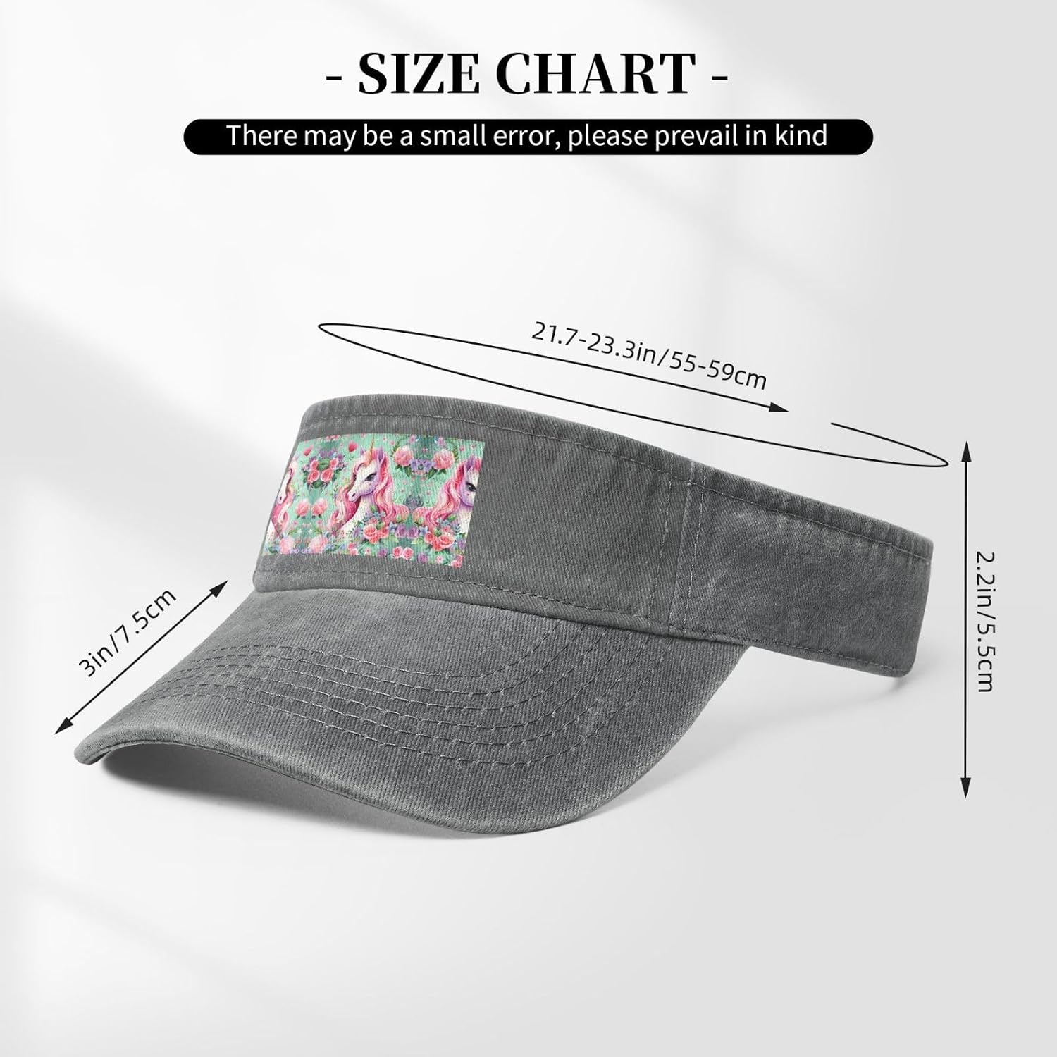 Pink Unicorn Printed Hollow top Sun hat - Light and Breathable, Suitable for Men and Women, Outdoor Sports, Beach Vacation hat