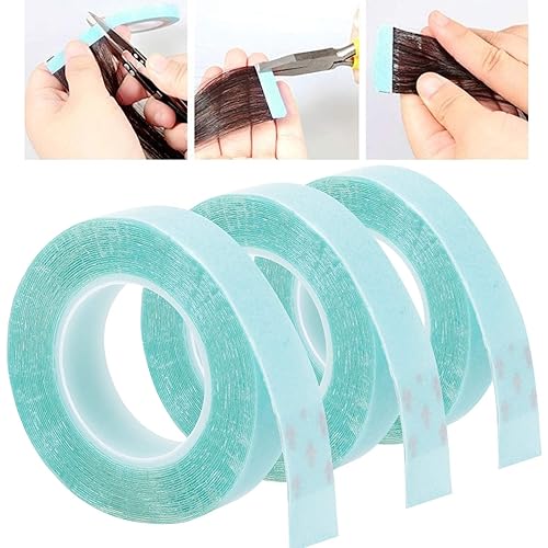 Miniatura 5 de Cinta adhesiva de extensión de cabello, 3 piezas de cinta de soporte frontal de encaje impermeable, cinta de encaje de doble cara para pelucas y
