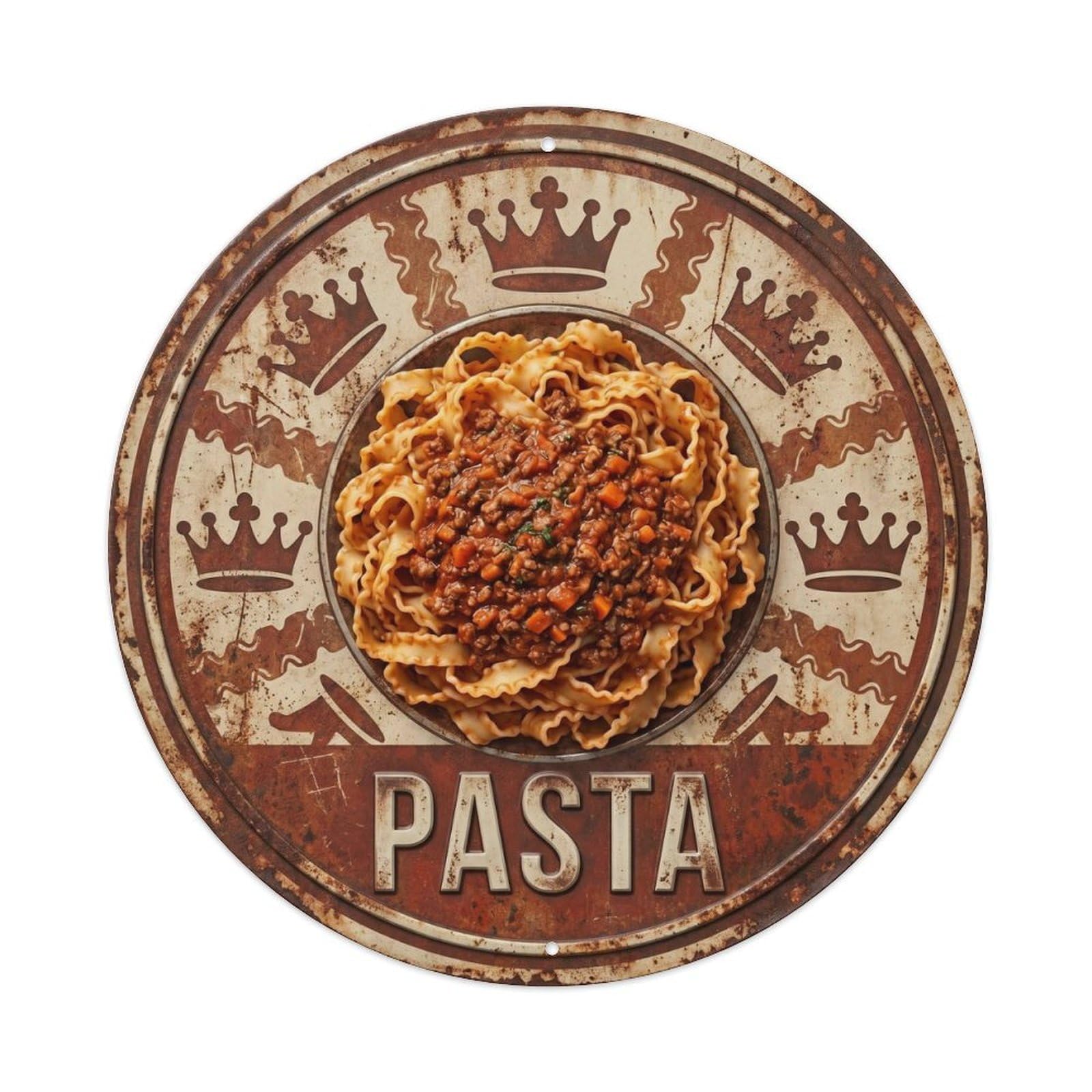 Italian Restaurant Pasta Cuisine Italy Travel Vintage Metal Tin Sign