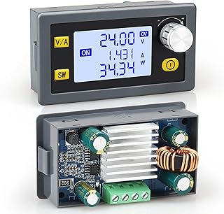 XY-SK35H Adjustable DC Buck Boost Power Converter 5-30V to 0.6-30V, 35W Voltage and Ammeter DC Voltage Regulator with Display/DC Converter/DC CNC Power Supply/DC Adjustable Power Supply Module