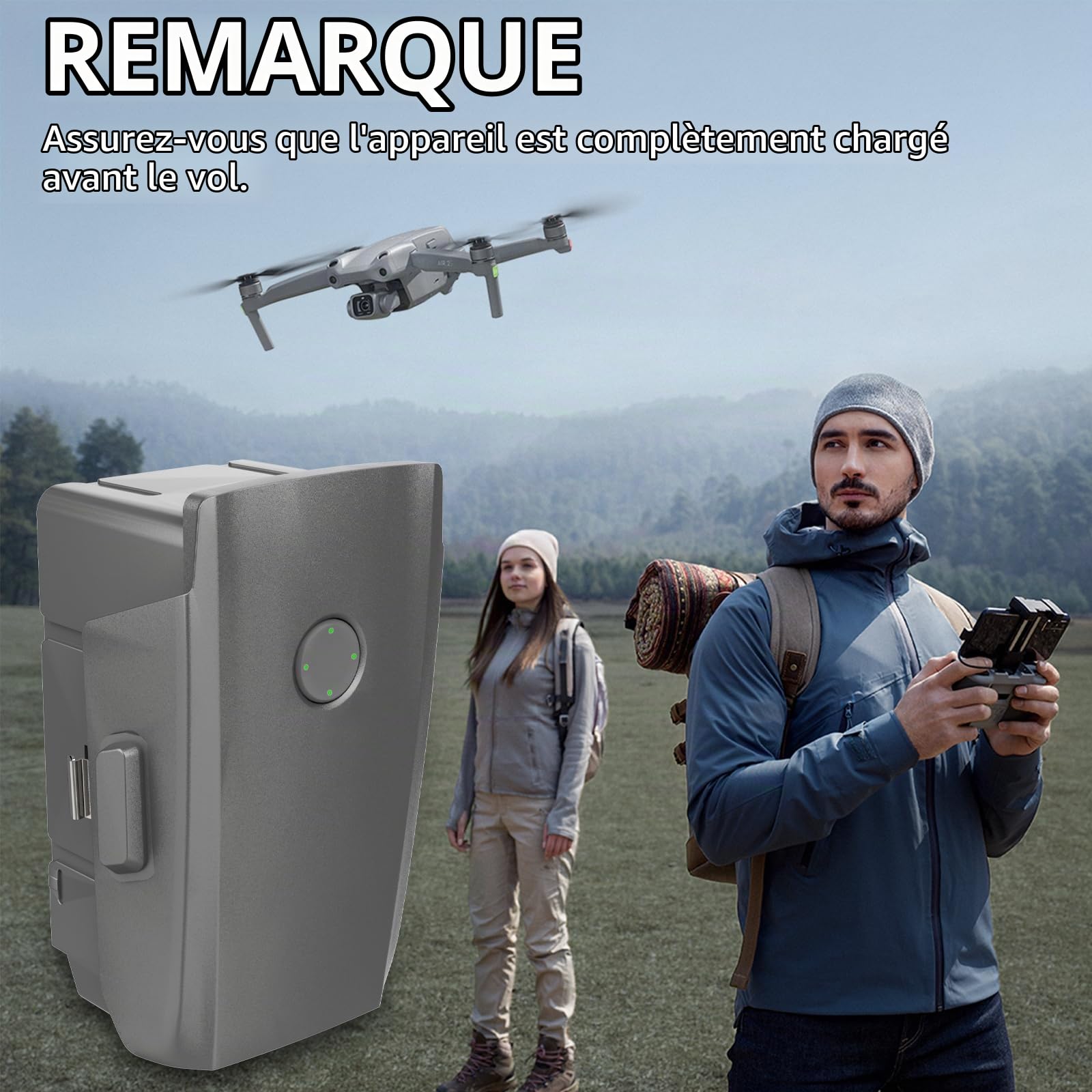 Mavic Air 2S Batterie intelligente 3500 mAh 11,5 V pour DJI Mavic Air 2S, 34 minutes Max Flight Time Batterie pour drone DJI Mavic Air 2