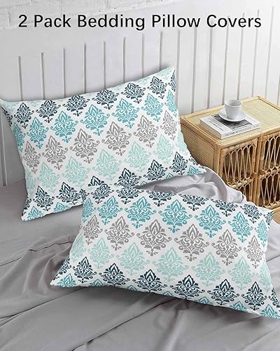 Miniatura 3 de Fundas de almohada geométricas de cachemira tamaño King, 2 paquetes de fundas de almohada suaves decorativas para sofá sofá de cuerpo largo lumbar,