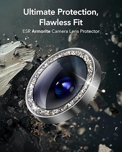 Miniatura 201 de ESR Protector de lente de cámara para Samsung Galaxy S23 Ultra, resistente a los arañazos, vidrio templado ultrafino 9H con bordes de aluminio