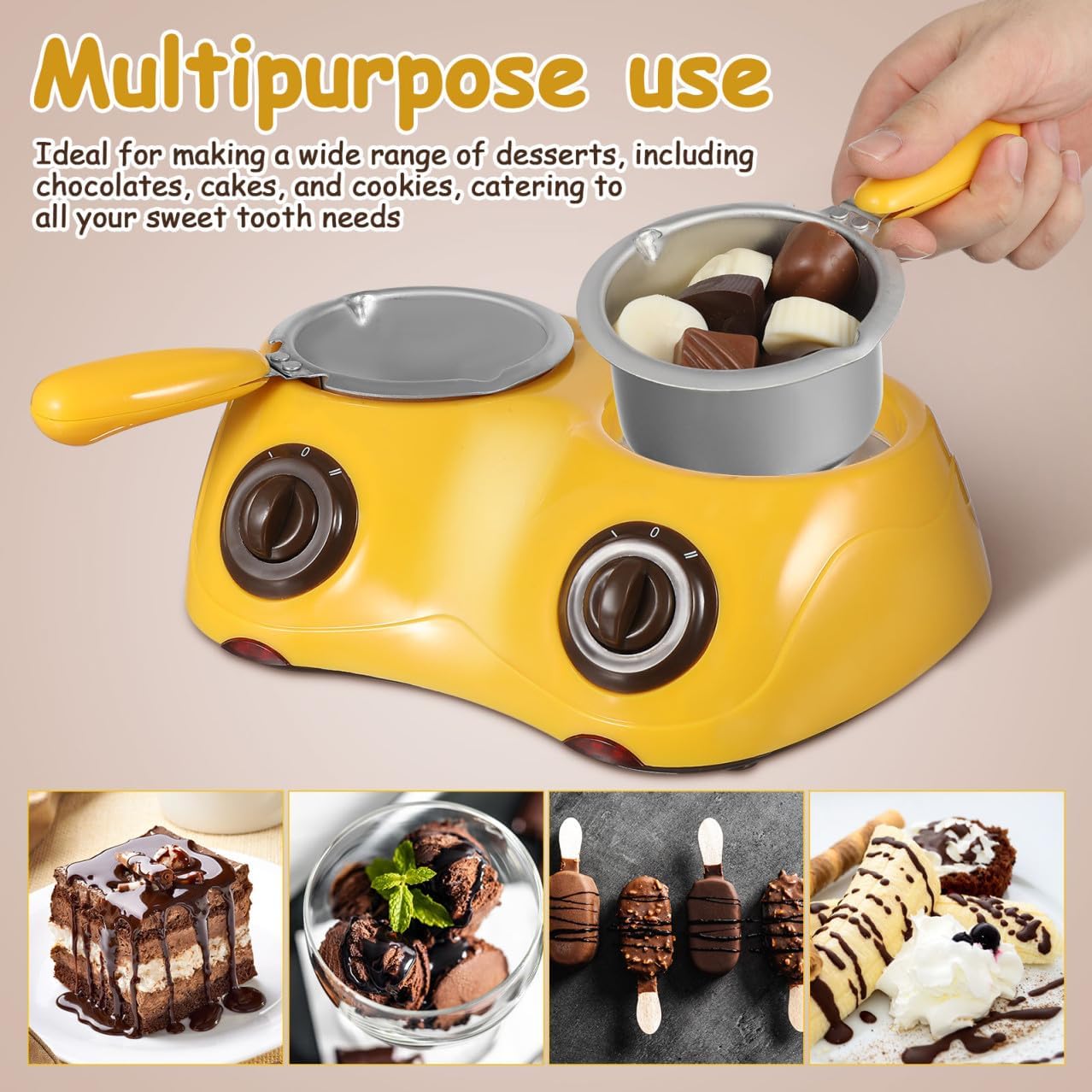 LIFKOME 110v Electric Melting Pot Warmer for Chocolate Molds Double Boiler Safe Quick Diy Accessories Us Plug