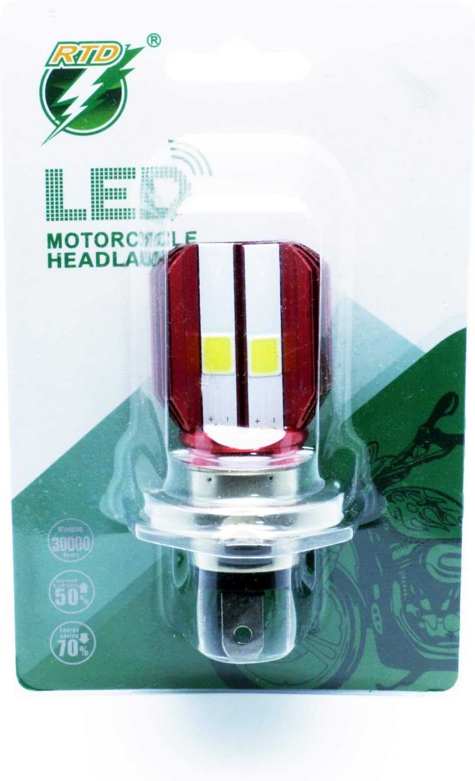 LEDPremium 1 x LED Bulb HS1 35/35W PX43T 12V Hi/Lo Motorcycle Headlamps COB LED