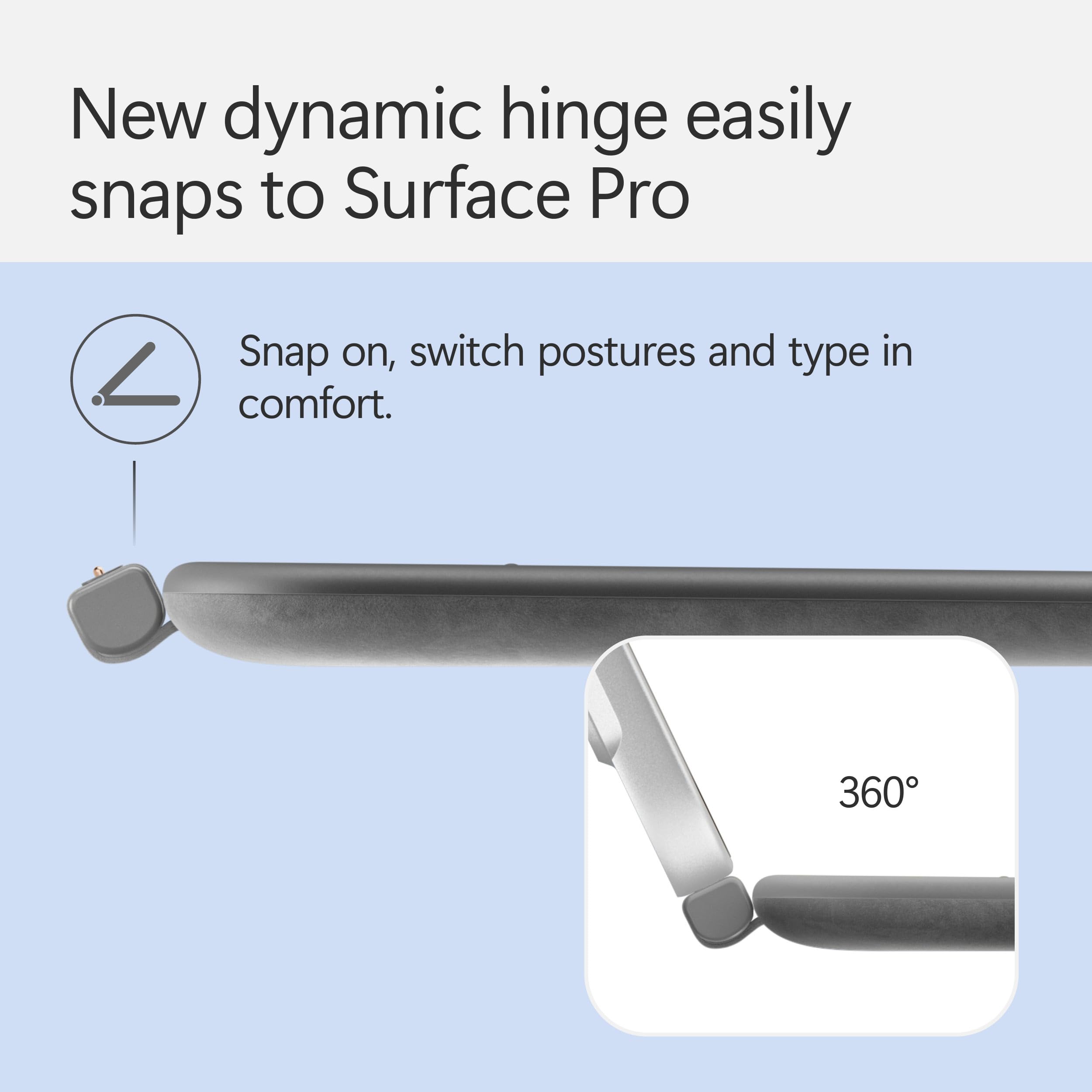 Microsoft Surface Pro Including Keyboard | Copilot+ PC | 12” LCD Touchscreen | Snapdragon® X Plus | 16GB Memory | 512GB SSD | Latest Model, 1st Edition | Platinum — view 7