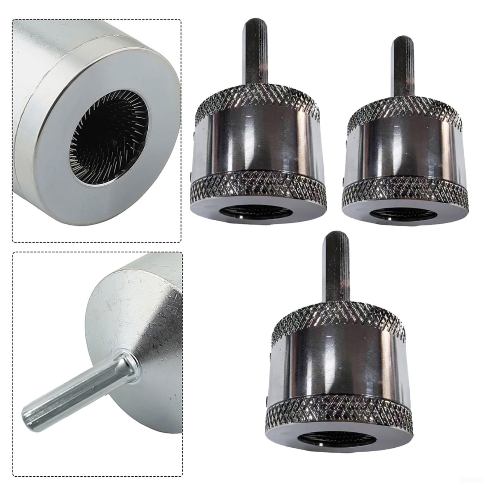 Limpiador de tuberías de cobre, juego de limpiador de tuberías de metal de 15 mm, 22 mm, 25 mm para taladro eléctrico, cepillo de limpieza de tubos de cobre, herramienta de desbarbado para