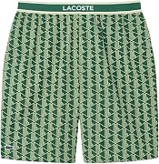 Lacoste Men's Monogram Print Poplin Pajama Shorts