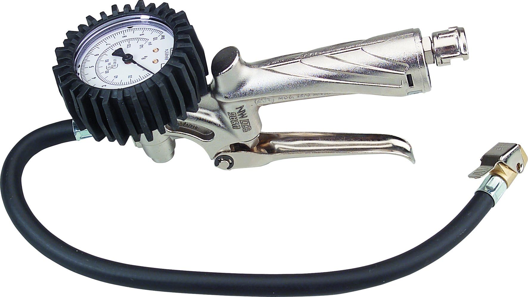 Pistolet De Gonflage Pneus Avec Manomètre - Tuyau 1m SCHMITH Pour Voiture Et Atelier
