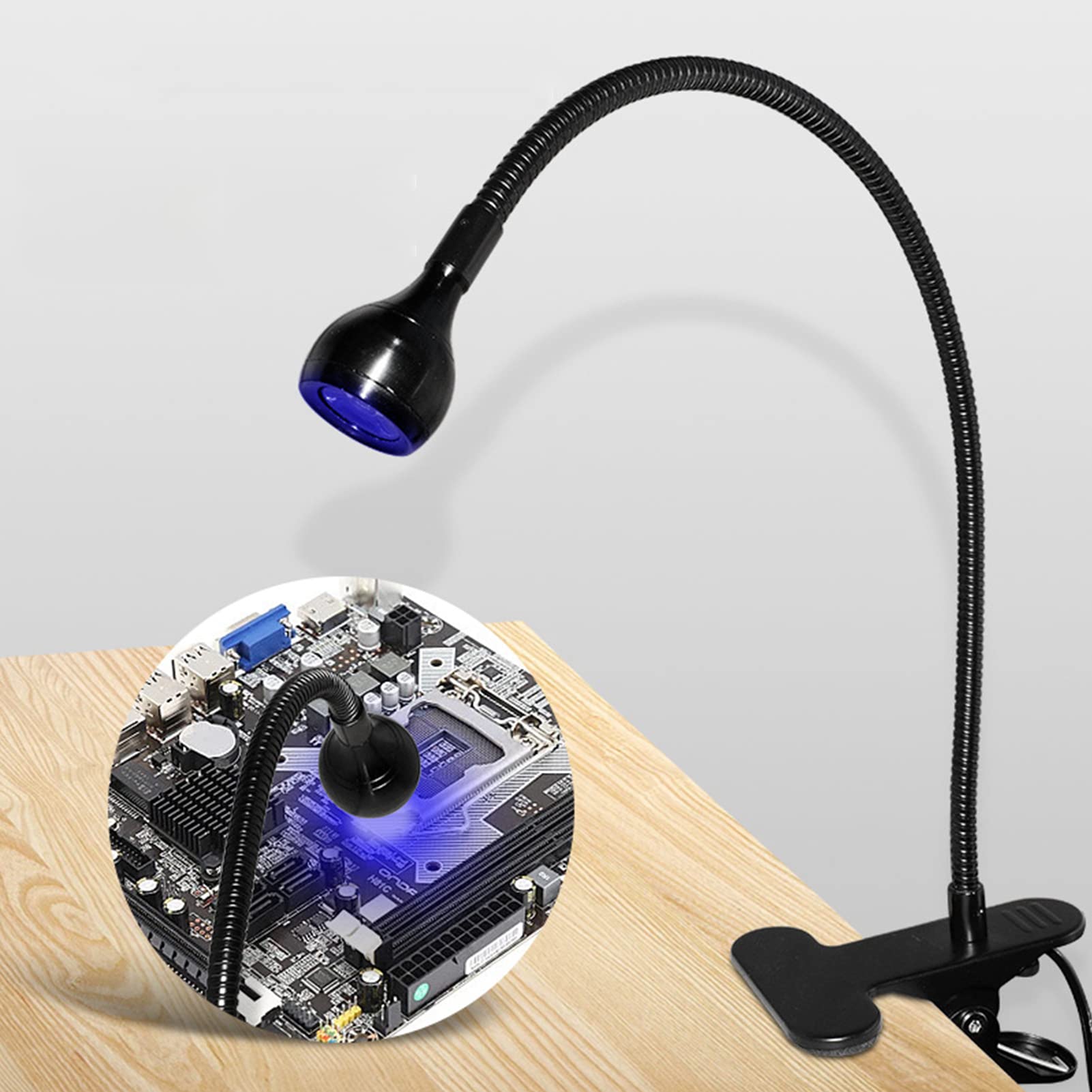 Lampa utwardzana klejem UV, 3 W LED lampa zasilana przez USB, koralik Plug & Play, klej UV, ultrafioletowe, fioletowe światło, do naprawy telefonu komórkowego, narzędzie do naprawy PCB, z klipsem i