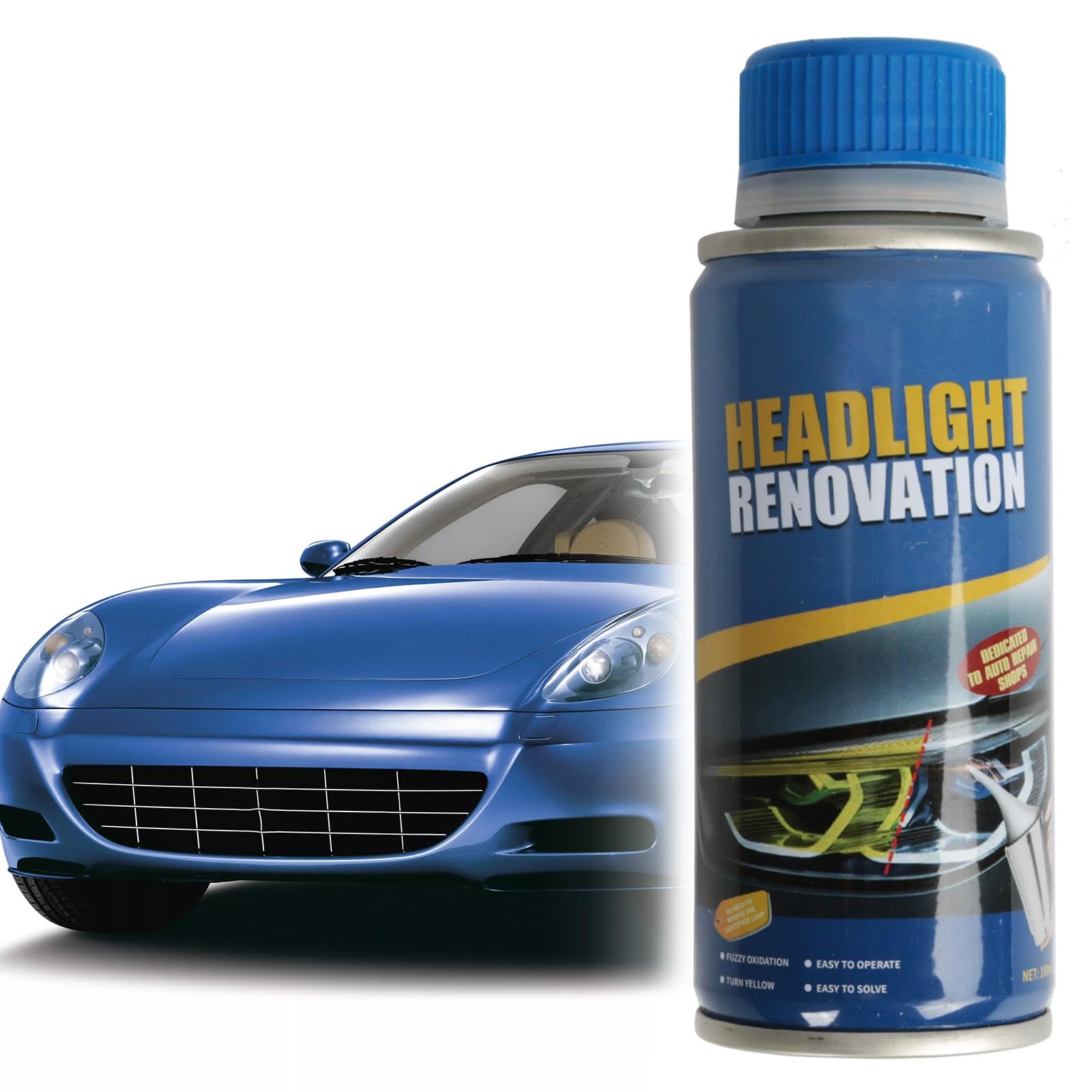 Comioke Kit Renovation Phare Voiture,Renovateur Phare Voiture,Liquide De Restauration Kit De Restauration De Phares pour Auto Et Moto,Auto Headlight Repair and Refurbishment