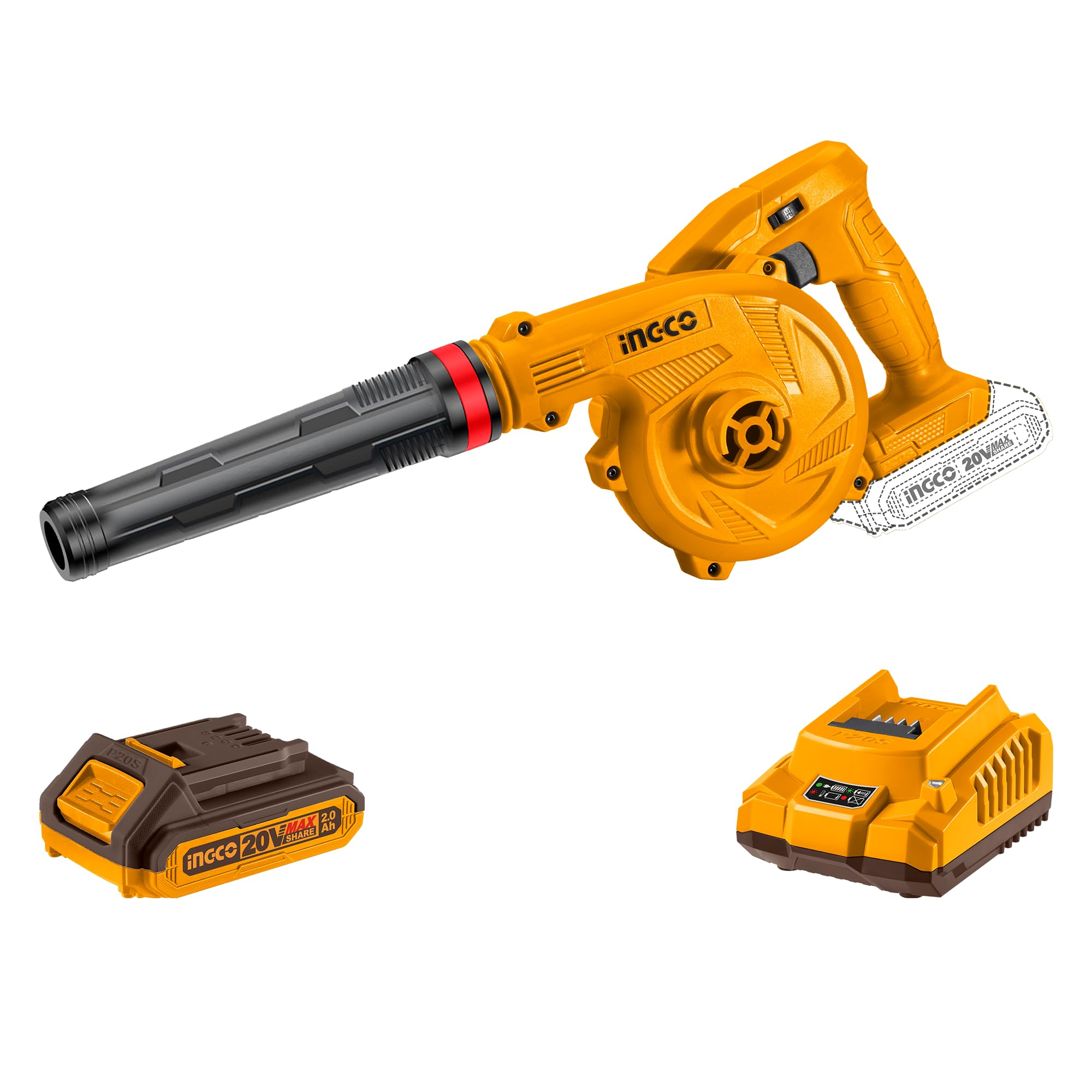 INGCO Cordless Blower, 2 Variable Speed, 2.7m³/min, with Battery & Charger, for Lawn Care, Car Cleaning, Dust Cleaning (B0DCZ71QYM) Amazon Price History, Amazon Price Tracker