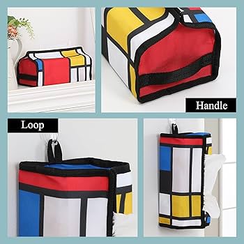 Amazon｜アストロ ティッシュケース モンドリアン風 コン