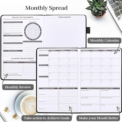 Miniatura 4 de JUBTIC Agenda por horas sin fecha, libro de citas 2024, diario por hora, semanal y mensual, planificador de presupuesto, planificador de horario y