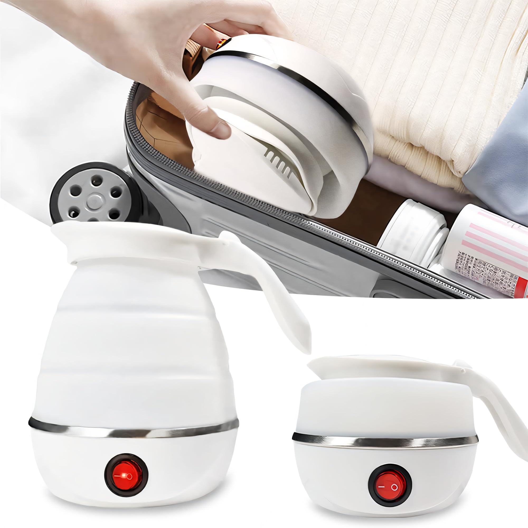 See full amazon price history chart for FUMATO Portable Kettle for Travel 600 ML | Portable Electric Kettle for Hot Water with Food Grade Silicone Body, Stainless Steel Base & Leak Proof Design | 600W Portable Kettle for Fast Boiling- White FUMATO Portable Kettle for Travel 600 ML | Portable Electric Kettle for Hot Water with Food Grade Silicone Body, Stainless Steel Base & Leak Proof Design | 600W Portable Kettle for Fast Boiling- White (B0CW1VSX6G) Amazon Price History, Amazon Price Tracker