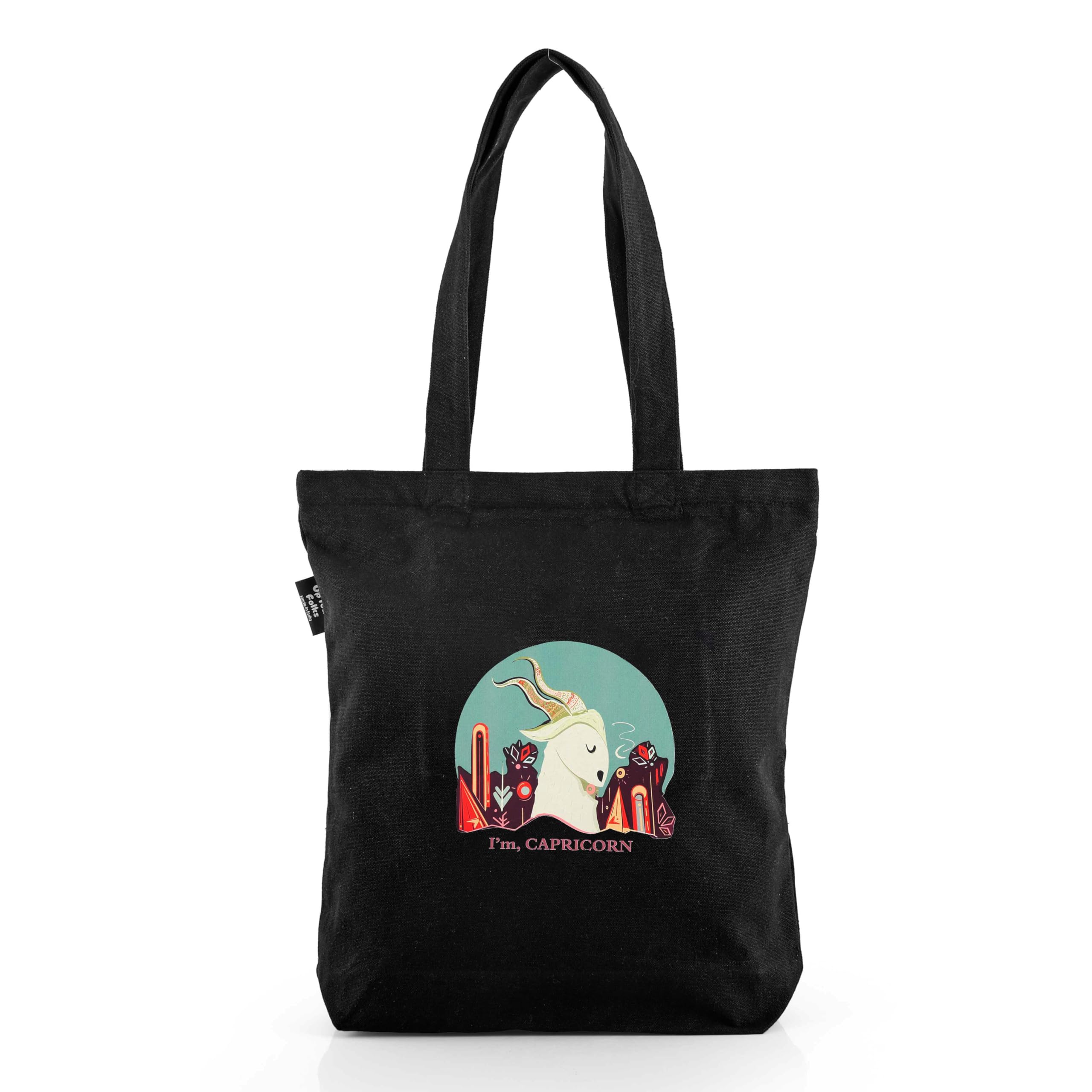 UpTown Folks Zodiac Tote Bag, Tote Bags For Women With Zipper And Pocket, Tote Bag For Women, 15x14 Inches (Capricorn Zodiac) (B0CPXZ3F2J) Amazon Price History, Amazon Price Tracker