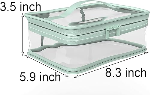 Miniatura 10 de Bolsa de maquillaje con cremallera impermeable bolsa de almacenamiento de viaje portátil 2 piezas, Negro -