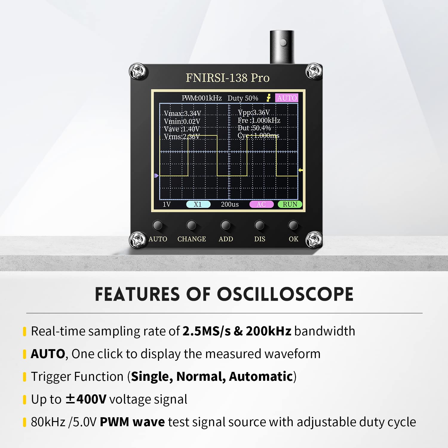 FNIRSI 138 Pro Oscilloscope 2.4 TFT Handheld Digital