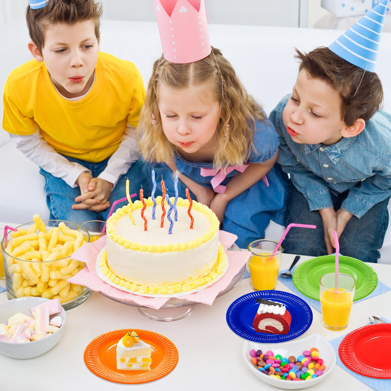 150 Stuks Doe-Het-Zelf Papieren Bordjes In 15 Verschillende Kleuren Voor Knutselen En Feestjes 18 Cm