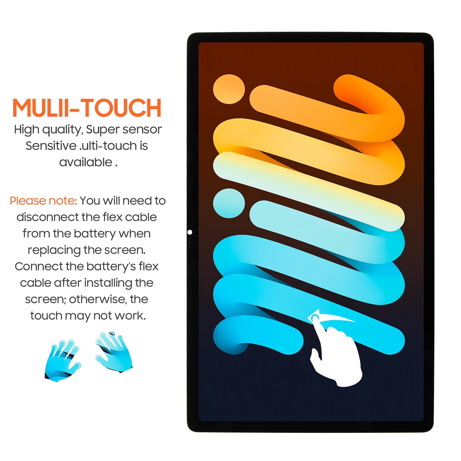 Écran LCD Pour Lenovo Tab P11 Gen 2 - TB350FU/TB350XU - Noir, Avec Outils De Réparation