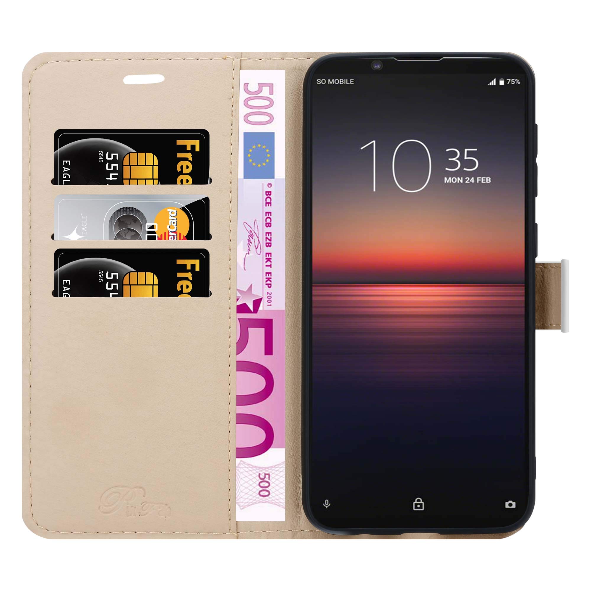 Pixfab - Custodia in pelle per Sony Xperia 5 II 5G, con