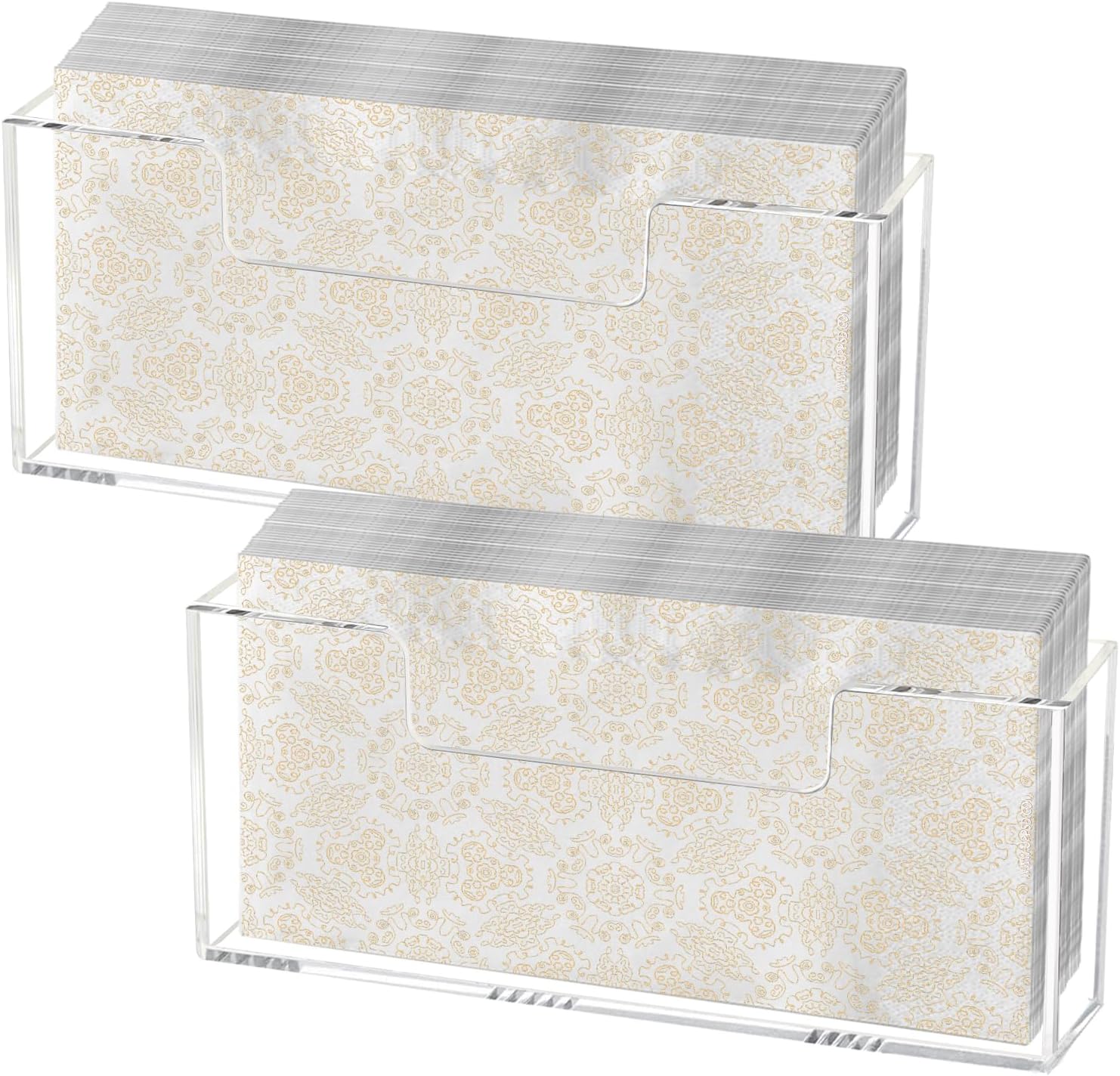 Acrylic Napkin Guest Towel Vertical Holder for Bathroom Dining Table 1Pack