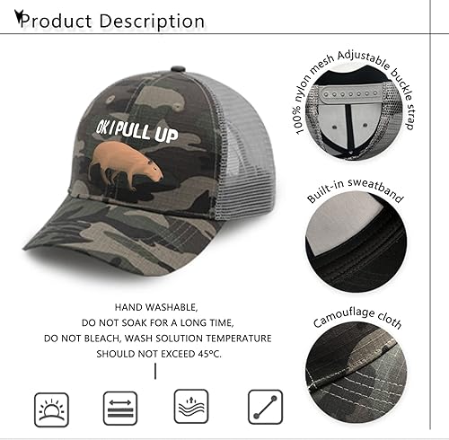 Miniatura 7 de Hat Ok I Pull Up Dad Hat for Men Vintage Denim Hats Adjustable