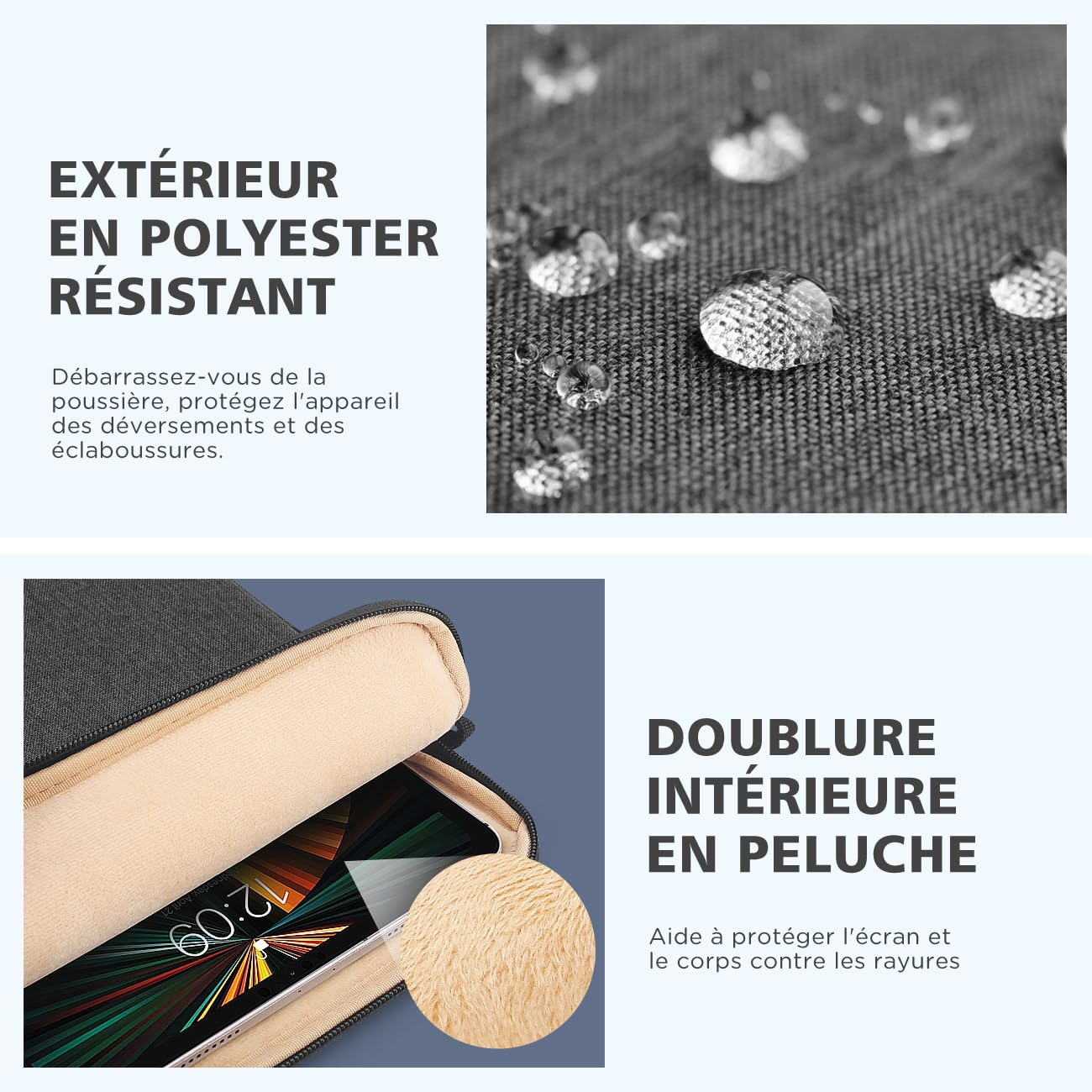 NIDOO 13,3 Pouces Sac à Bandoulière Sacoche Ordinateur Portable Sac à Main Pochette de Protection pour 13" 13.6" Macbook Air/ 14" MacBook Pro/Surface Laptop 6/ ThinkPad X13 L13 Z13 E14 T14s/ XPS 13