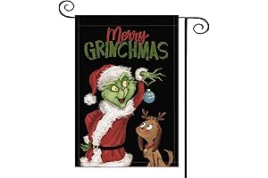 Grinch and Max Garden Flag: Christmas Decor for a Festive Outdoor