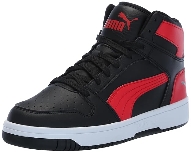 PUMA Men's Rebound Layup Sneaker - Black-for All Time Red - 10.5 Wide
