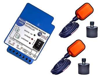 Adon Electronics Fully Automatic Water Level Controller with 2 Float Sensors IP 68 Protection - for Overhead & Underground Tank - Load Upto 2HP