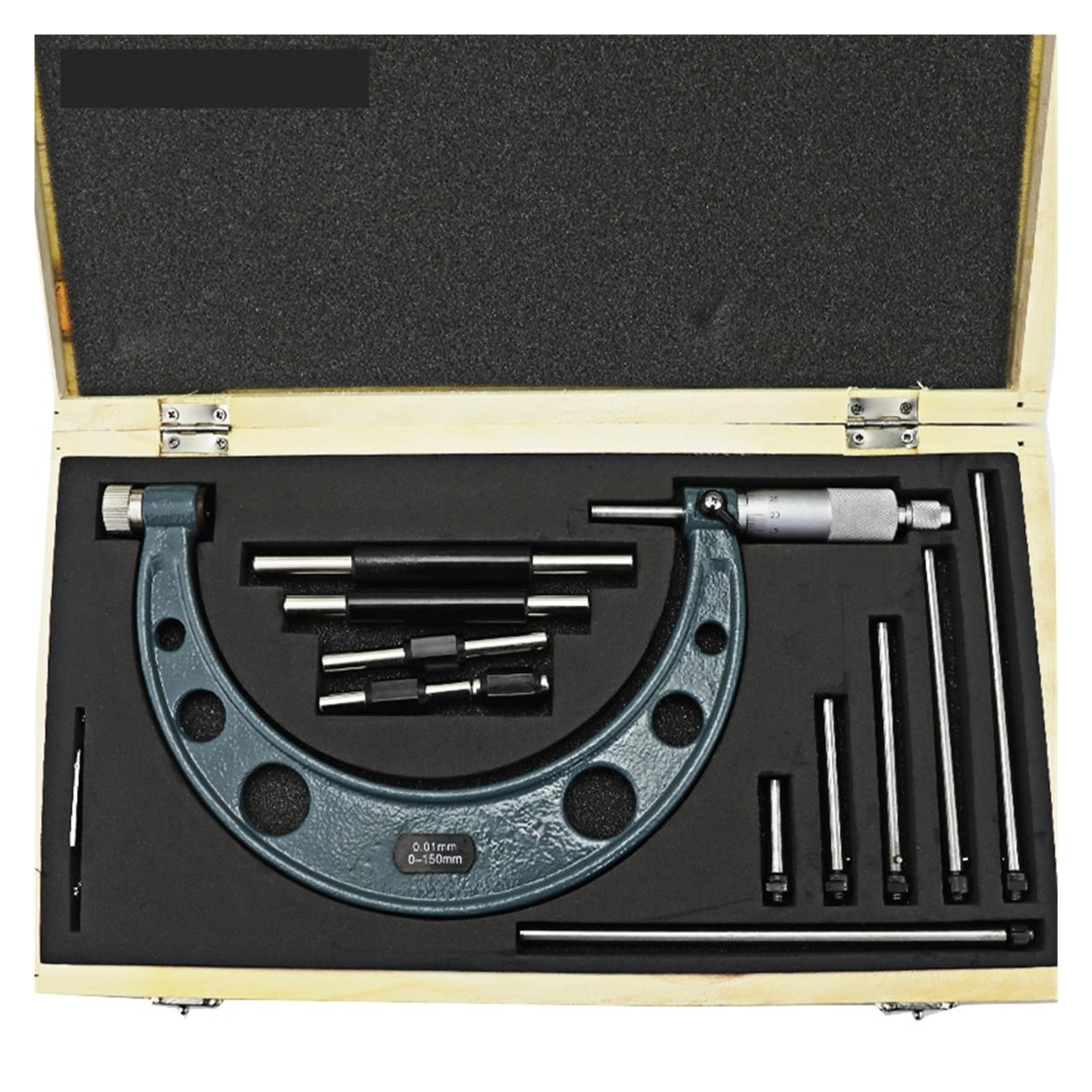 Micrometer, 300-400mm 400-500mm 500-600mm Outside Micrometer with Interchangeable Anvils Measurement Tools(300-400MM)