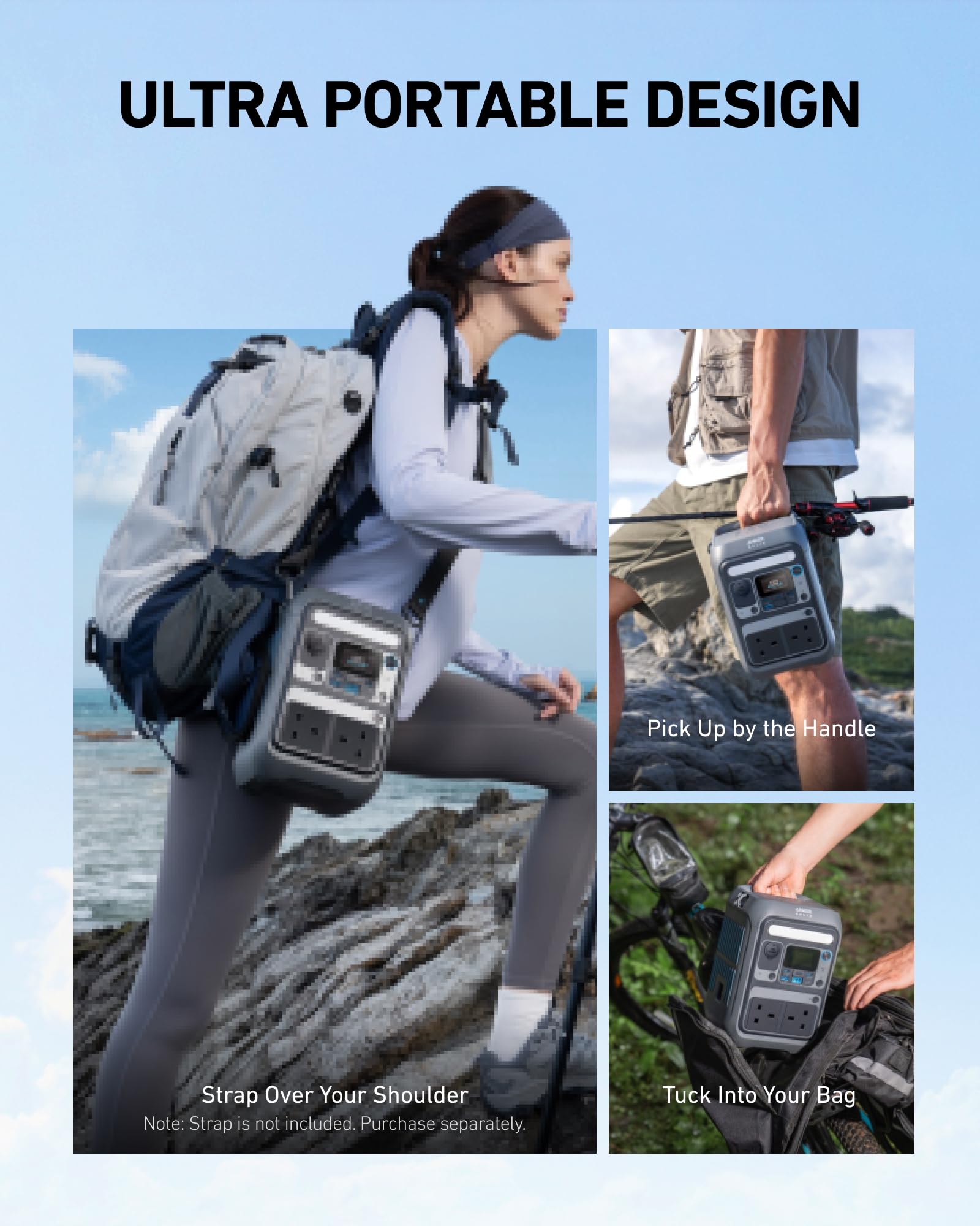 Anker SOLIX C300 Portable Power Station with 100W Solar Panel, 288Wh LiFePO4 Battery, 300W (Peak 600W) Solar Generator, 140W Side Quick Charging Power, for Camping, Outdoors, Travel & Emergency - 5