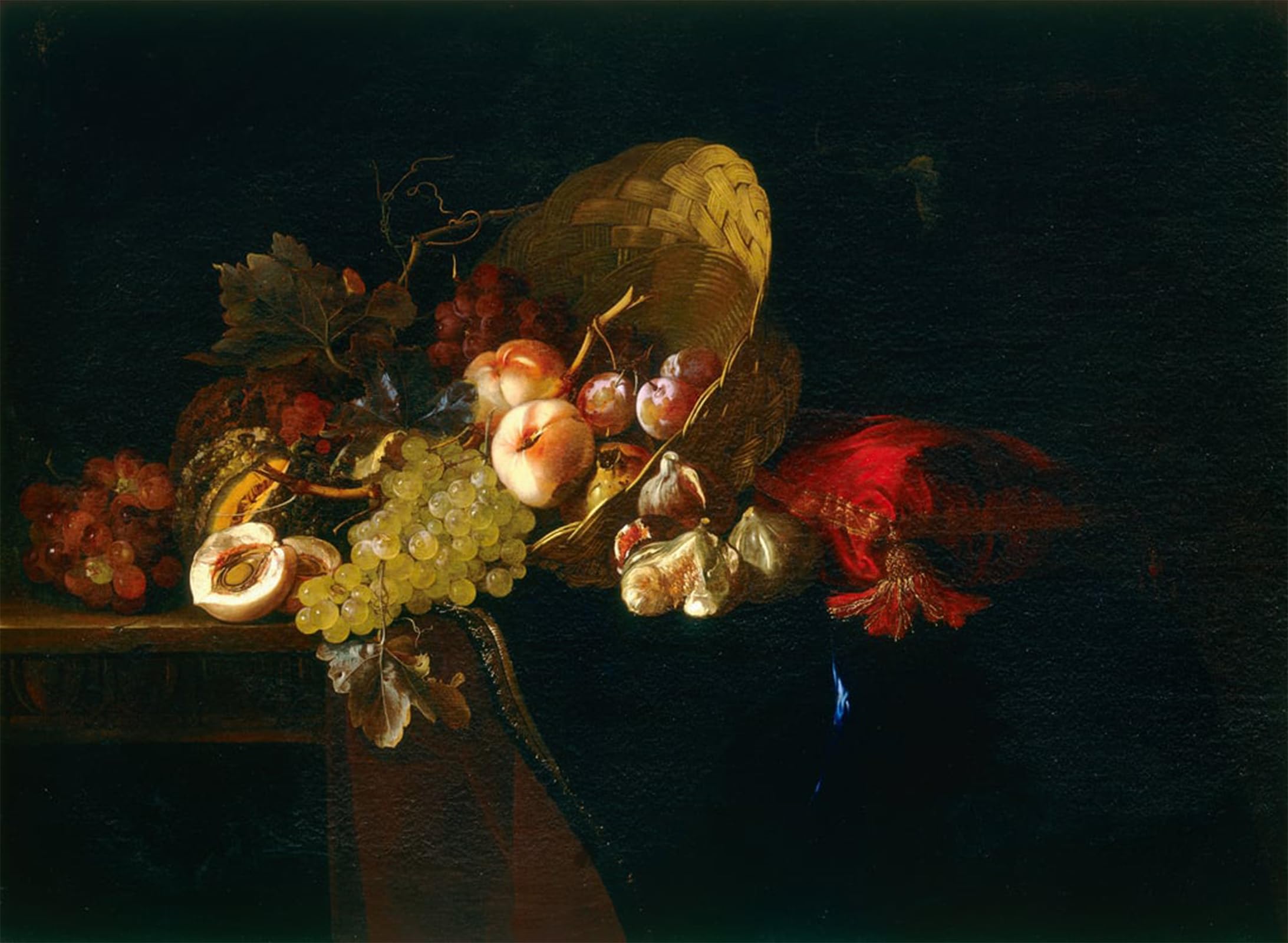 POSTERIIk Vintage Art Print Images Pictures Print Still Life of Fruit by Willem Van Aelst Modern Colour Posters for Office Home Decor 60x90cm