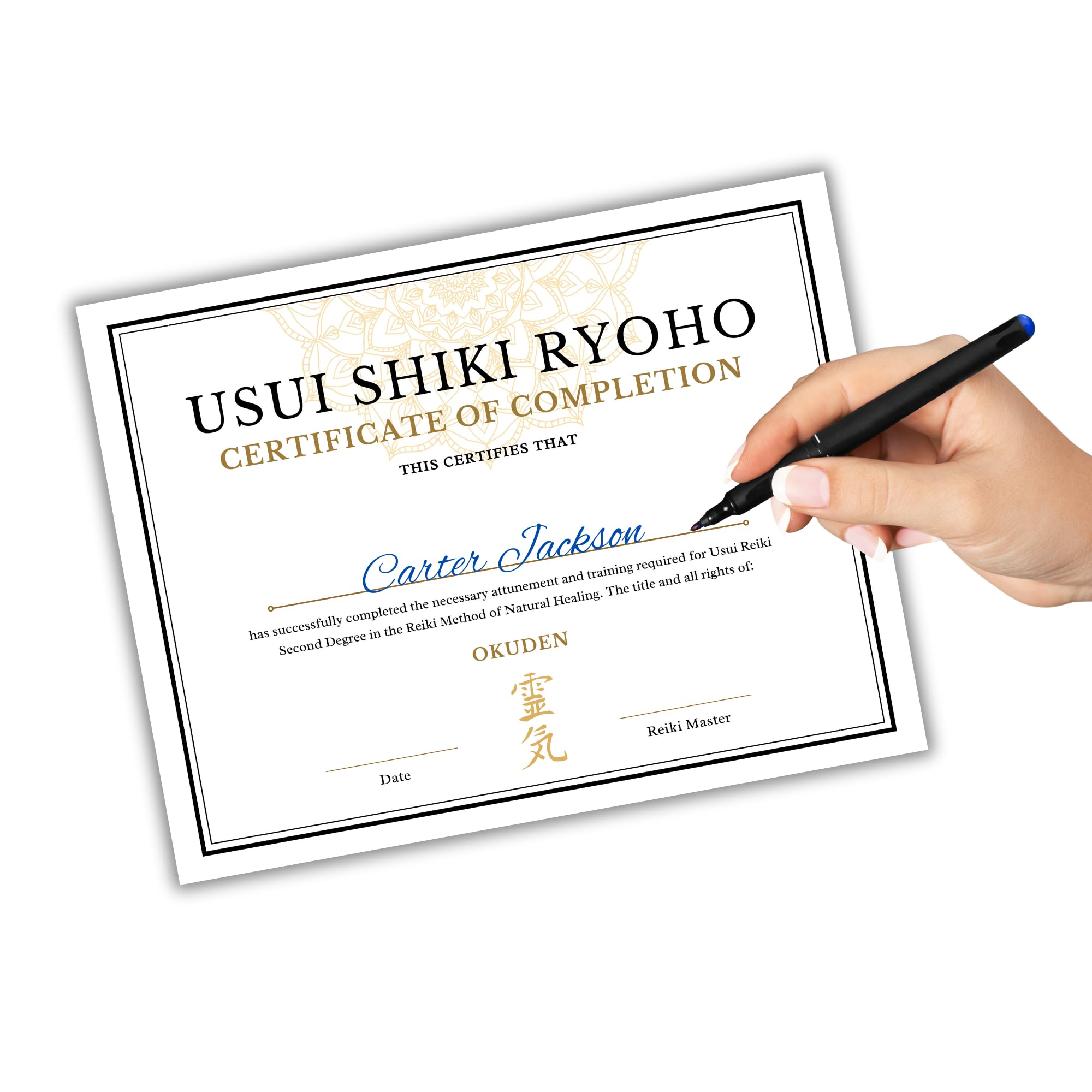 Amazon.com : Reiki Master Certificate of Completion of Usui 1st Degree Shoden, 2nd Degree Okuden, and 3rd Degree Shinpiden Reiki Master | 60 Total Certificates, 20 Each Level 8.5x11” Paper Blank Graduate amazon-com-reiki-master-certificate-of-completion-of-usui-1st-degree-shoden-2nd-degree-okuden-and-3rd-degree-shinpiden-reiki-master-60-total-certificates-20-each-level-8-5x11-paper-blank-graduate