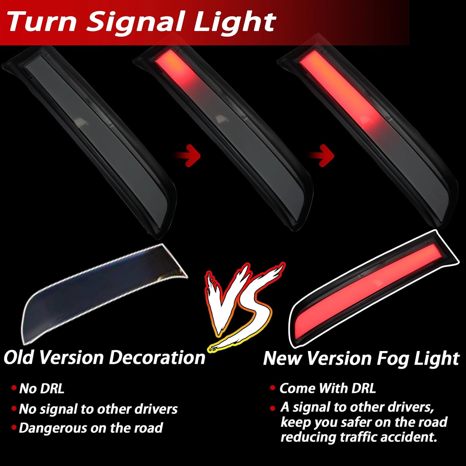 LED Rear Trunk Pillar Tail Light DRL Turn Signal Brake Lamp Compatible with Toyota 4Runner 2014-2022 Limited TRD OFF Sport