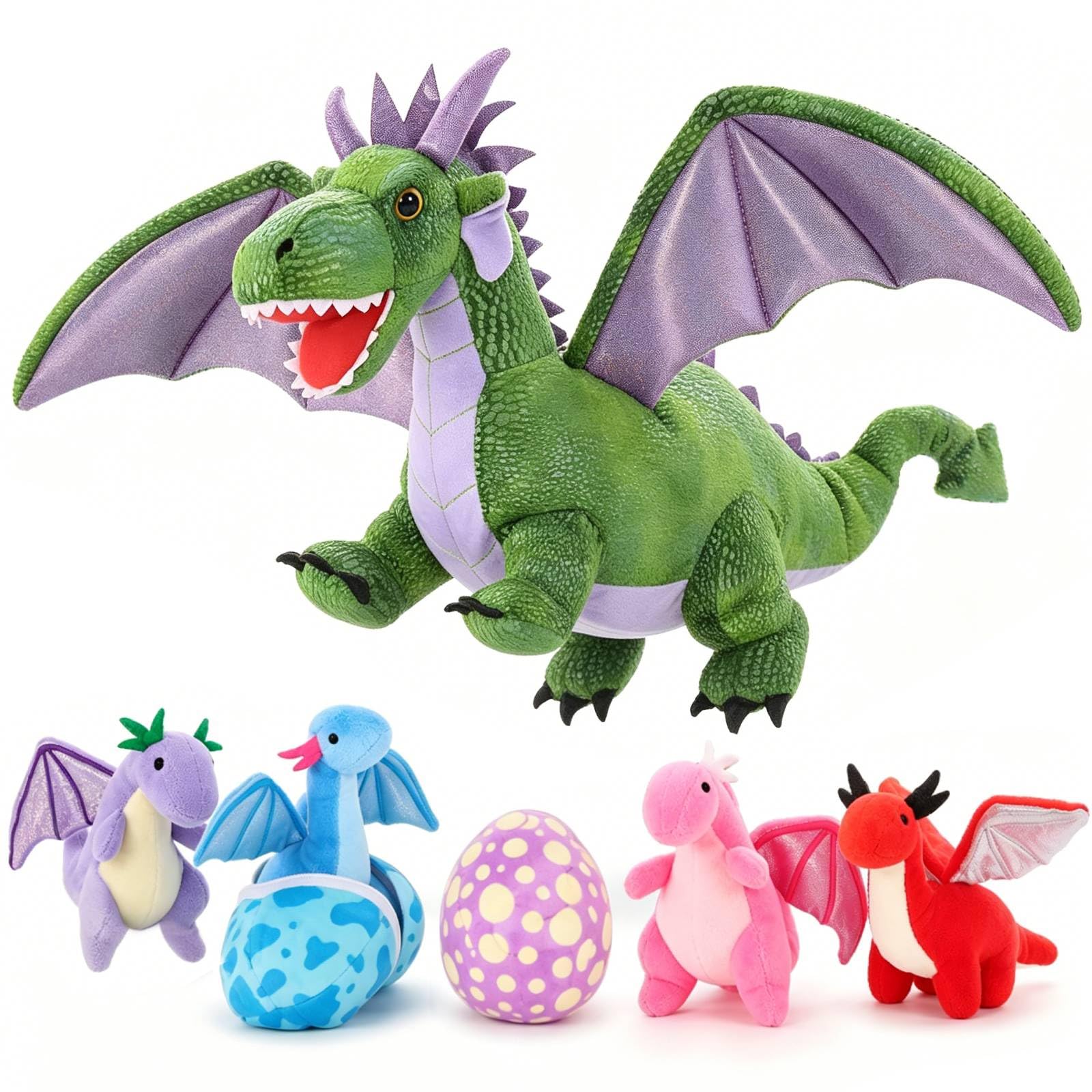 Amazon.co.jp: MaoGoLan ドラゴンぬいぐるみ7点セット 大型ドラゴンの