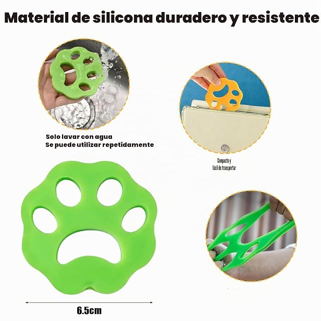 Foto 5 de 7 de KOSLEOW Quita Pelos Mascotas, 8 Piezas Atrapa Pelos Lavadora Reutilizable