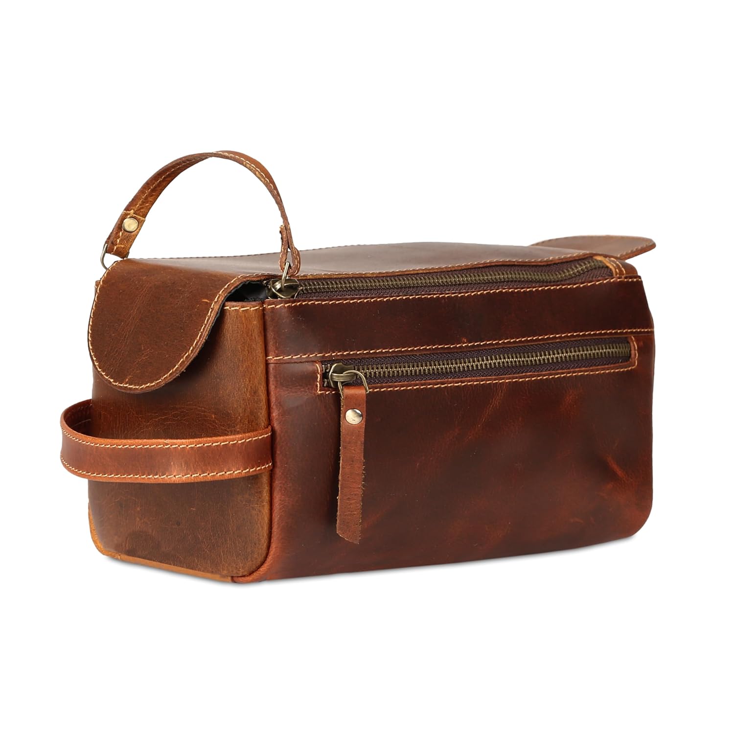 THE VERTI-Vertical Waterproof Makeup & Toiletry Bag | 23-Pocket Organizer with Upright, Fold-Down Design for Skincare, Toiletries & Essentials (Sandstone)