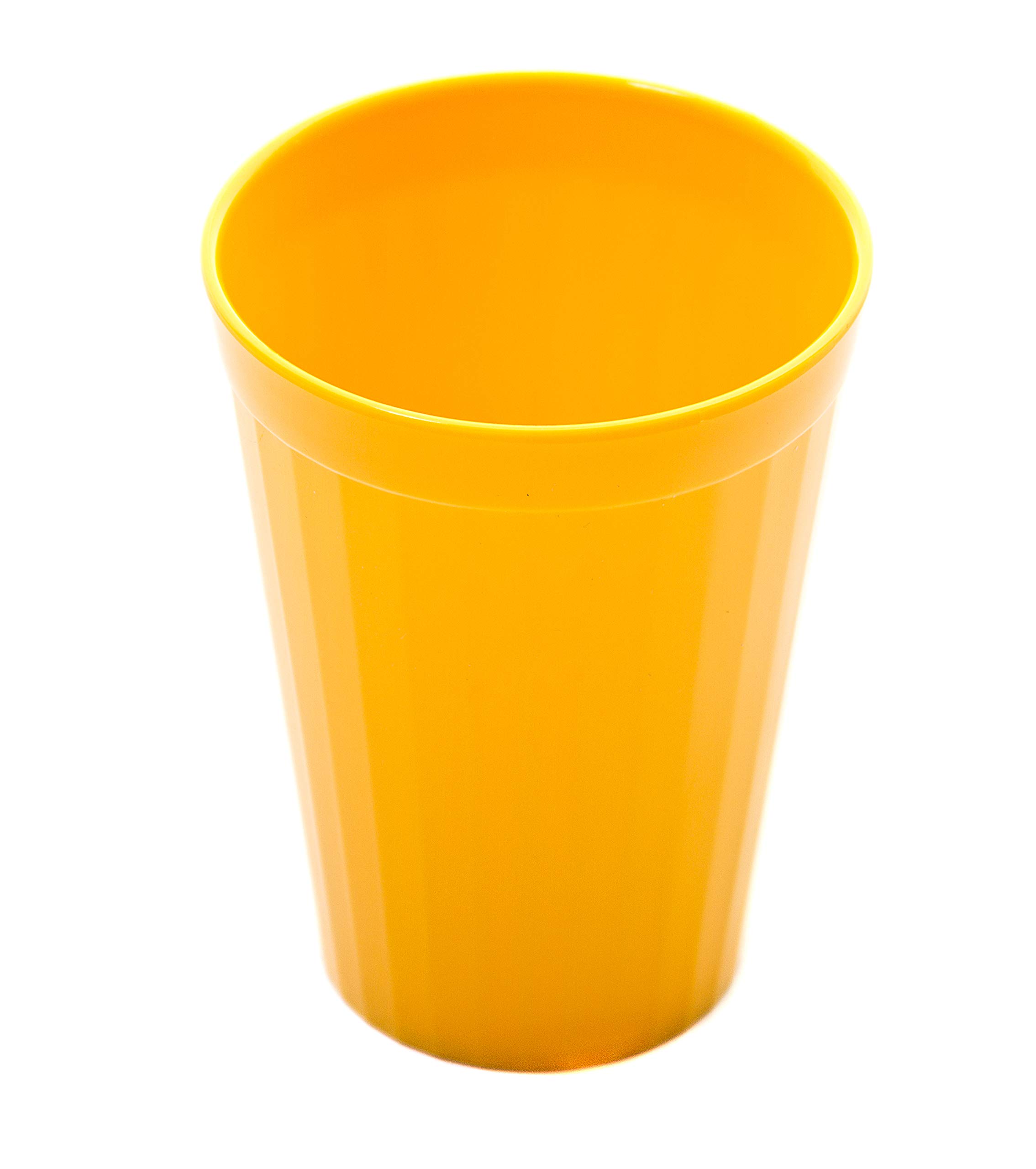Harfield Yellow 200ml Cups Tumblers (Pack of 6) Reusable Virtually Unbreakable Polycarbonate