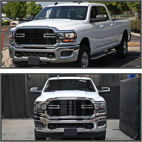 Miniatura 2 de SPEC-D TUNING Faros delanteros halógenos de lente transparente con reflector ámbar compatible con Dodge Ram 2500 3500 2019-2022 izquierda y derecha