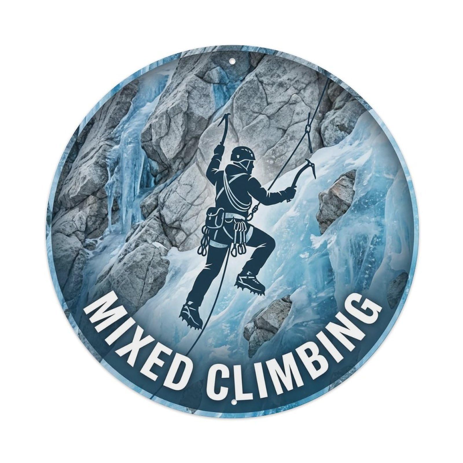 Vintage Mixed Climbing Extreme Sports Vintage Metal Tin Sign Plaque Wall Decor for Cafe, Club Bar, Office, Garden Metal Poster 8x8Inch