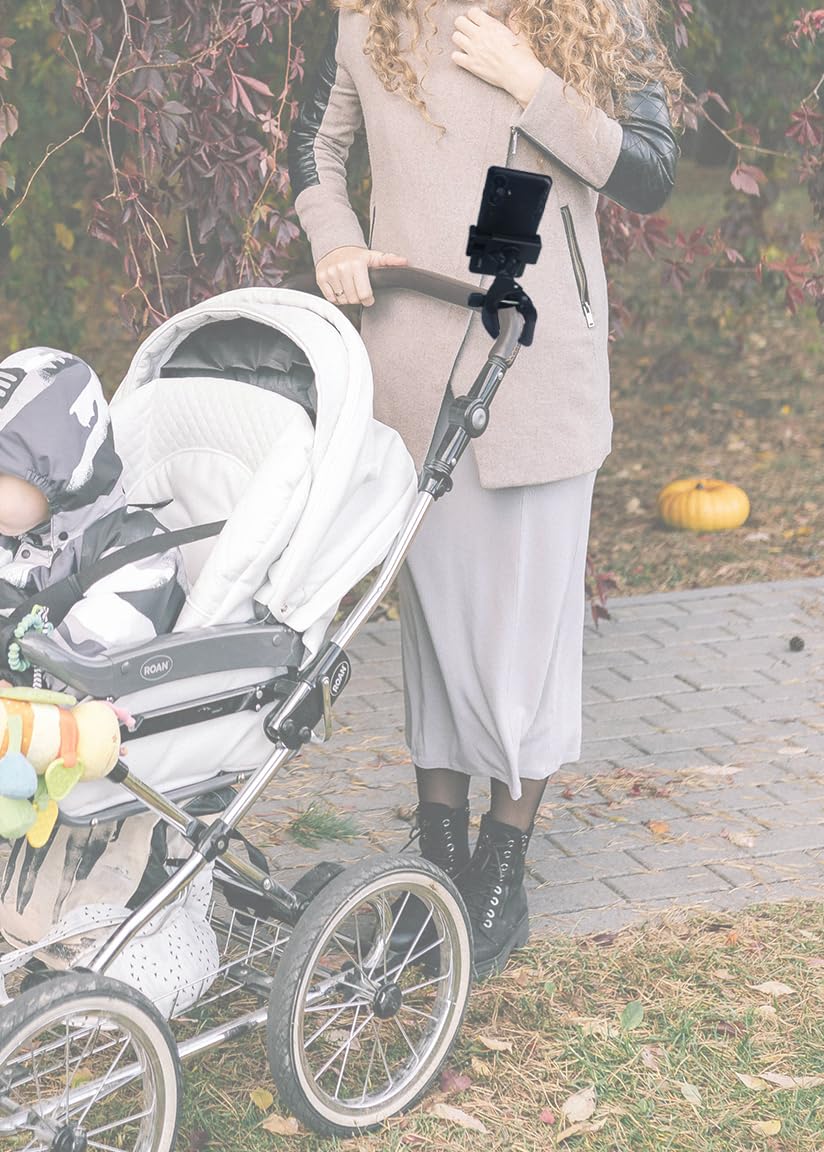 Soporte de teléfono con Abrazadera para Carrito de Golf, Soporte Universal para Bicicleta, Silla de Ruedas, Soporte de micrófono para Cochecito, Soporte para teléfono