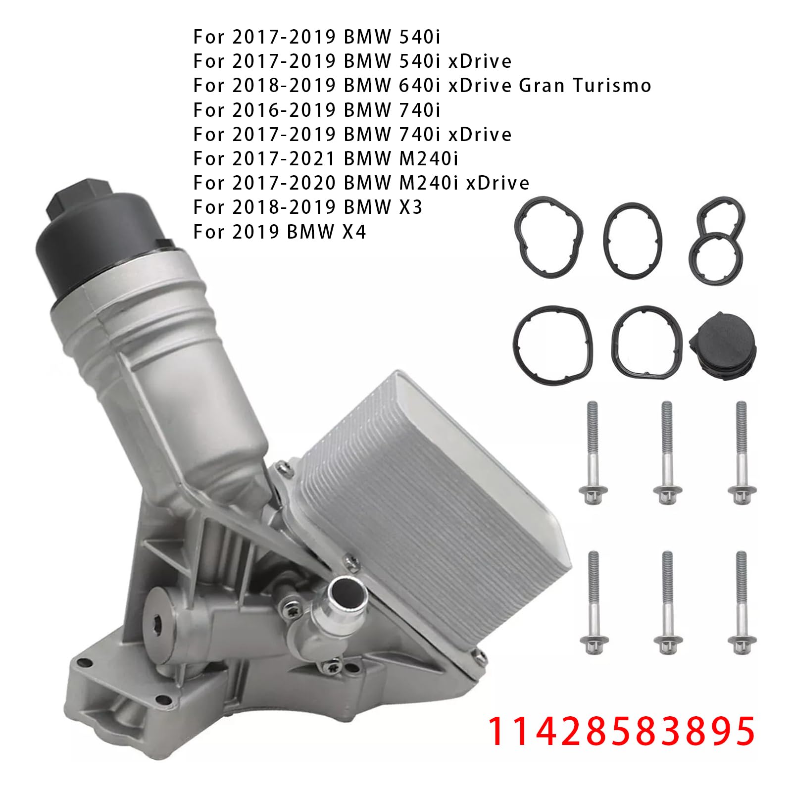 MAD HORNETS Oil Cooler Filter Housing 11428583895 Passend für BMW B58 340i 440i 540i 740i xDrive 3.0L