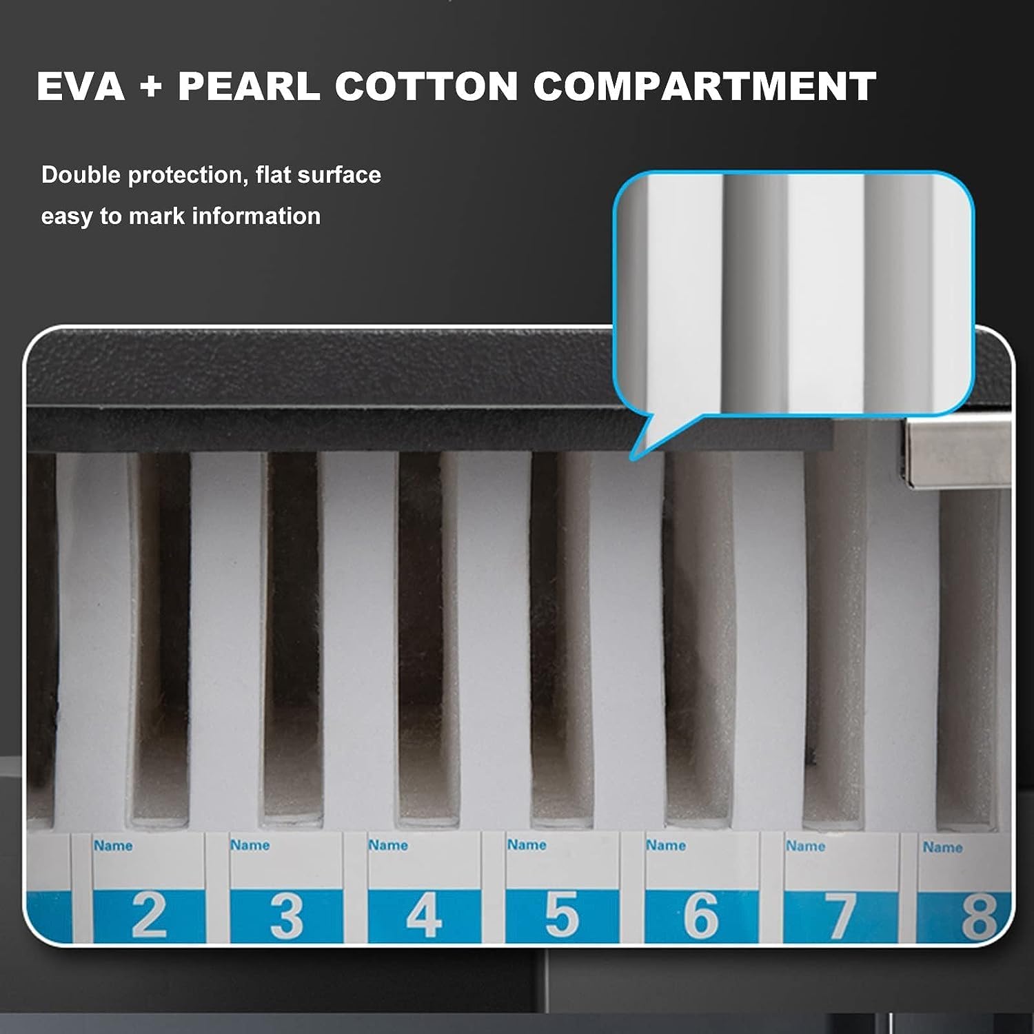 Mobile Phone Storage Box Transparent Acrylic Mobile Phone Security Locker with Key,Lockable Storage Cabinet for Cell Phones - 60 Slot Aluminum Alloy Locker Box with Clear Pocket Chart & Hand