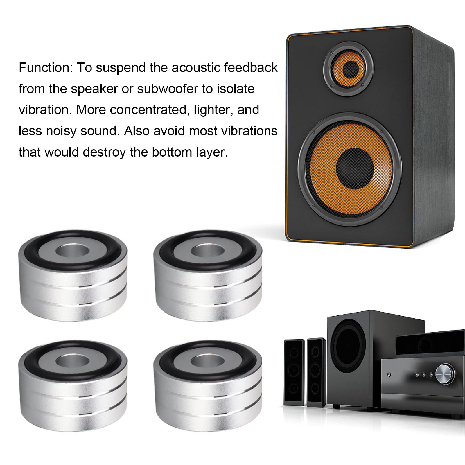 CDオーディオアンプ 家電＆カメラ スピーカースタンド、4個